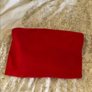 Red Tube Crop Top from PINK